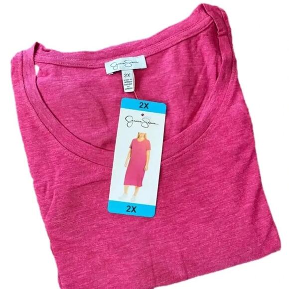 Jessica Simpson Women's Midi Tee Shirt Dress Size 2X NWT - Picture 1 of 4